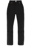 Re/done 70s Stove Pipe Jeans In Black