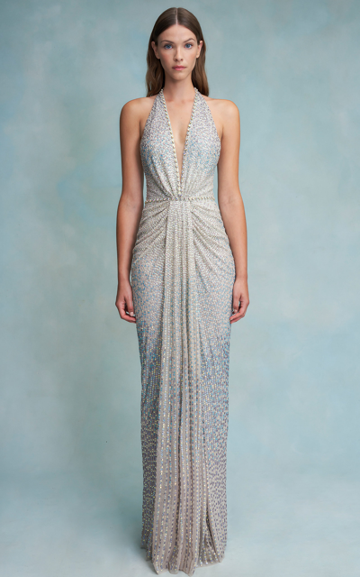 Jenny Packham Zooey Rhinestone-embellished Dress In Multi