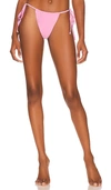 Frankies Bikinis Tia Ribbed Bikini Bottoms In Distorted Pink