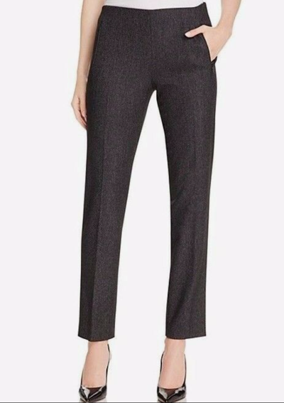 Pre-owned Elie Tahari Sz6 Blair Slim Strukturiert Knöchel Stretch Hose Schwarz/weiss