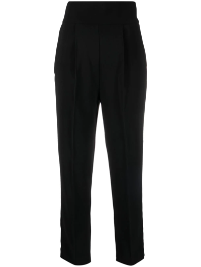 Pinko Front-pocket High-waisted Trousers In Black