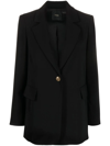 Pinko Notched-lapels Single-breasted Blazer In Schwarz