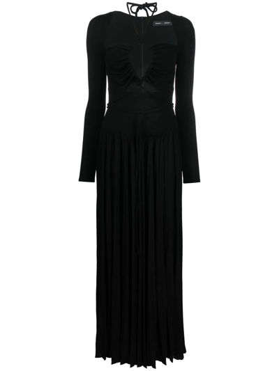 Proenza Schouler Pleated Matte Jersey Midi Dress In Black