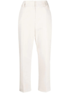 Brunello Cucinelli Cropped Straight-leg Trousers In Nude