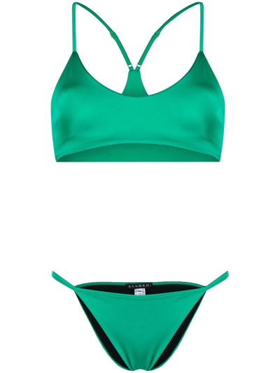 Manokhi Low-rise Stretch Bikini In Grün