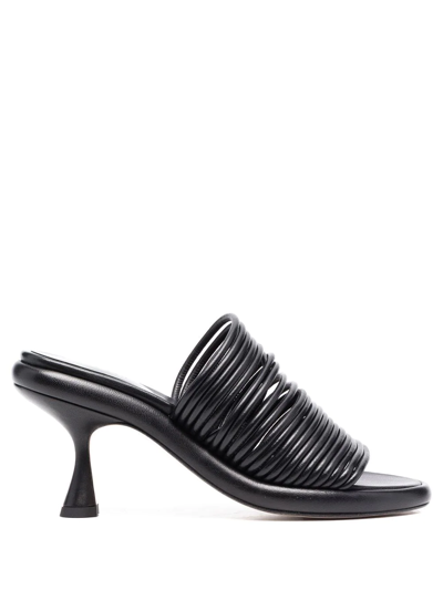 Wandler 90mm Calf-leather Mules In Schwarz