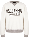 DSQUARED2 LOGO-PRINT CONTRAST-TRIMMED SWEATSHIRT