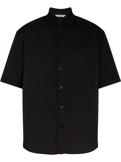 Holzweiler Short-sleeve Button-fastening Shirt In Black