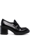 LOVE MOSCHINO CHUNKY-SOLE LOAFERS