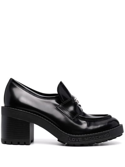 Love Moschino Chunky-sole Loafers In Black