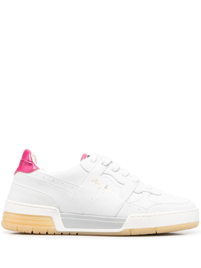 Hide & Jack Side Logo-print Low-top Sneakers In White