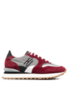 Hide & Jack Colour-block Low-top Sneakers In Red
