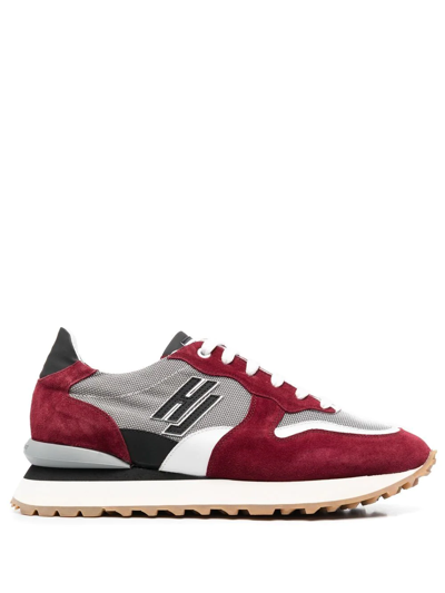 Hide & Jack Colour-block Low-top Sneakers In Red