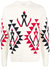 MONCLER GRAPHIC-KNIT WOOL JUMPER