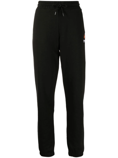 Kenzo Cotton-fleece Logo-patch Joggers In Black