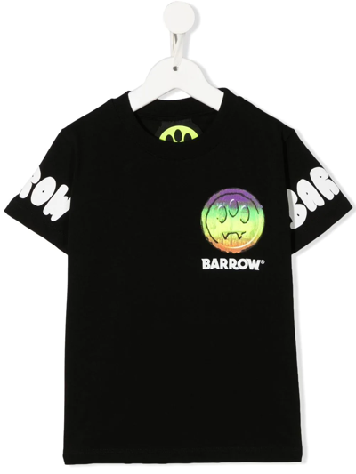 Barrow Kids' Logo-print Short-sleeve T-shirt In Nero
