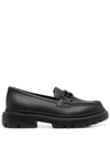 Bally Matte Logo-plaque Detail Loafers In Black