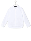 Emporio Armani Long-sleeve Poplin Shirt In White