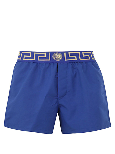 Versace Swimsuit In Lycra In Blue