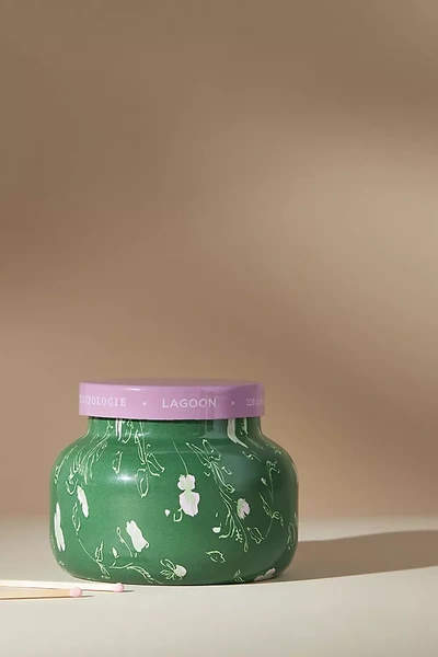 Capri Blue Petite Glass Jar Candle In Green