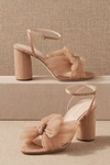Loeffler Randall Camellia Pleated Bow Heel With Ankle Strap In Pink