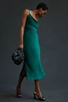 Anthropologie By  Elyse Bias Slip Dress In Green