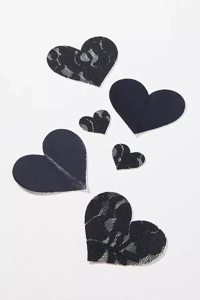 Nippies Basics Heart Covers In Black