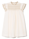 BONPOINT EMBROIDERED SMOCKED DRESS