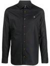VIVIENNE WESTWOOD ORB-EMBROIDERED ORGANIC-COTTON SHIRT