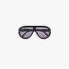 Tom Ford Black Troy Aviator-style Sunglasses In Black