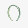 Jennifer Behr Tori Hammered Silk Headband In Green