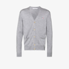 MAISON KITSUNÉ GREY TRICOLOR CLASSIC CARDIGAN,FU00501KT103617910242