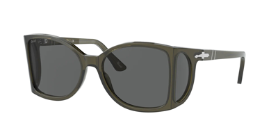 Persol Dark Grey Wrap Unisex Sunglasses Po0005 1103b1 In Dark / Grey