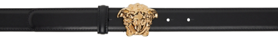 Versace Black 'la Medusa' Belt In Kvo41 Black-