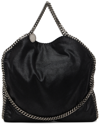 Stella Mccartney The Falabella Medium Faux Brushed-leather Shoulder Bag In 1000 Black