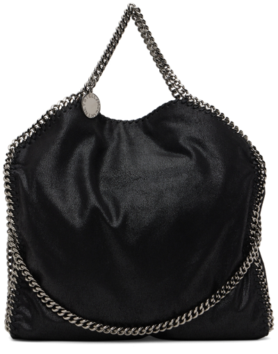 Stella Mccartney Black Falabella Fold-over Tote In 1000 Black