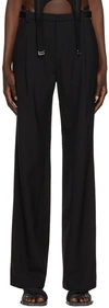 Dion Lee Buckle-detail Wide-leg Trousers In Black