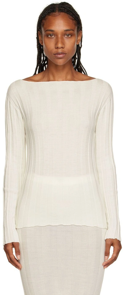 Baserange Off-white Adler Sweater In Undyed