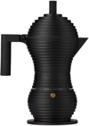 Alessi Black Pulcina Coffee Maker In Black