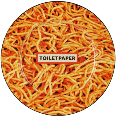 SELETTI WHITE TOILETPAPER EDITION SPAGHETTI PLATE