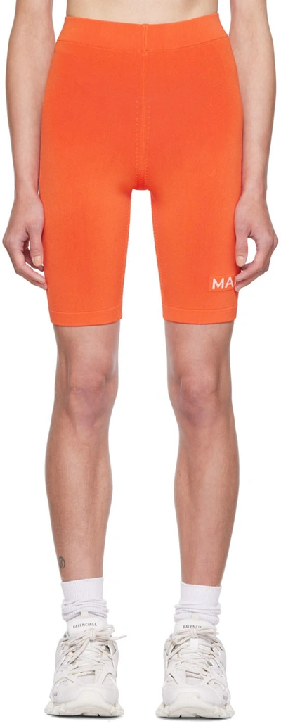 Marc Jacobs Orange Logo-patch Cycling Shorts