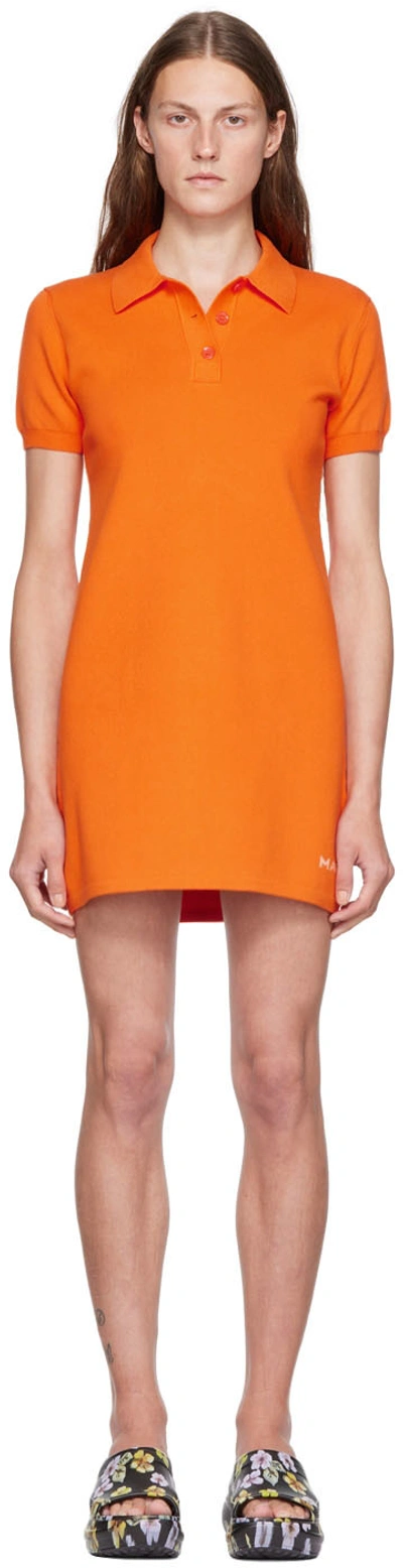 Marc Jacobs Orange 'the Tennis Dress' Minidress In Dragon Fire