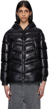 Moncler Mainline Clair Hooded Down Jacket In 999 Black