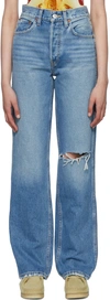 RE/DONE BLUE 90S HIGH RISE LOOSE JEANS
