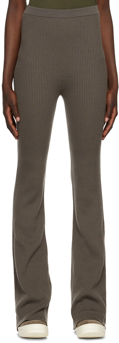 Rick Owens Taupe Wide-leg Lounge Pants In Brown