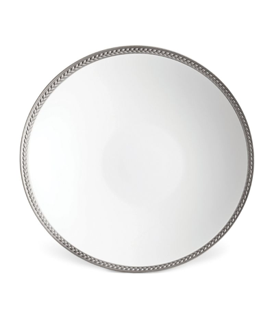 L'objet Soie Tressée Soup Plate (23cm) In Silver