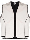 Gr10k Neutral Klopman Pointer Zipped Vest In Neutrals