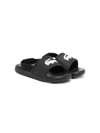 Lacoste Logo-embossed Slides In Black