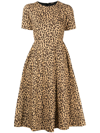 ADAM LIPPES ANIMAL-PRINT DAY DRESS