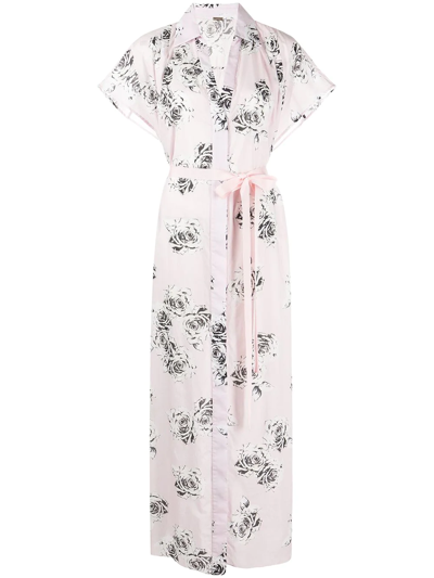 Adam Lippes All-over Floral Print Dress In Pink